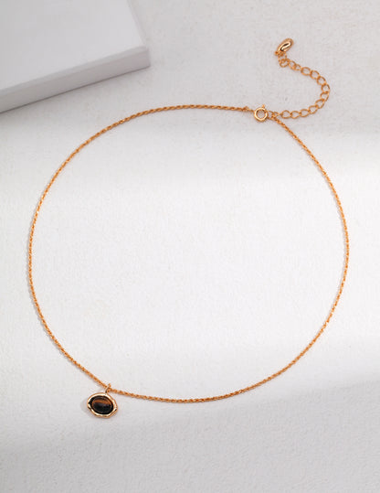 Tiger's eye stone necklace