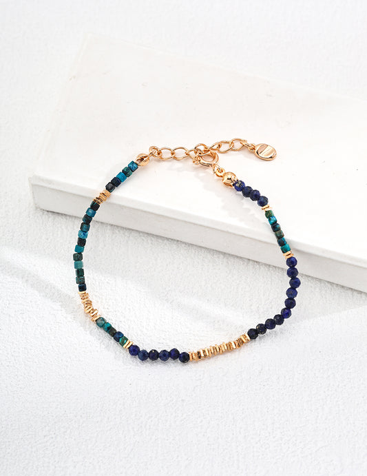 Sterling silver lapis lazuli bracelet